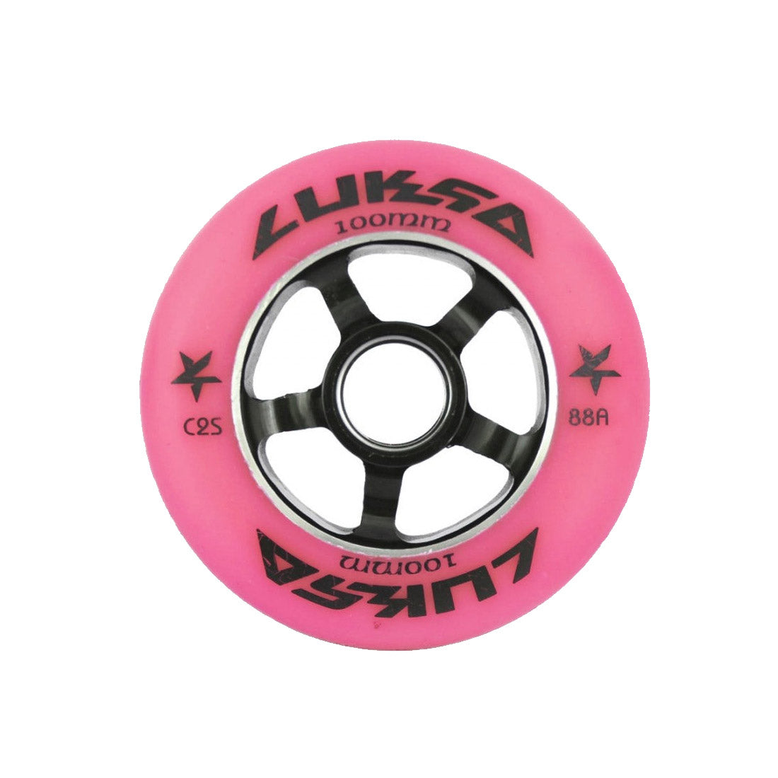 Luksa Lite 5 Spoke 100mm/88A C25 - Pink Scooter Wheels