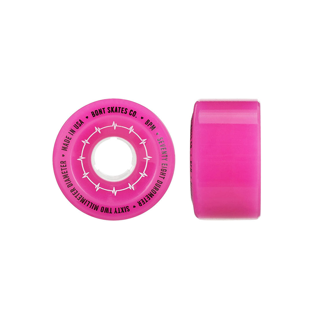 Bont BPM Outdoor 62mm 78a 4pk Hot Pink Roller Skate Wheels