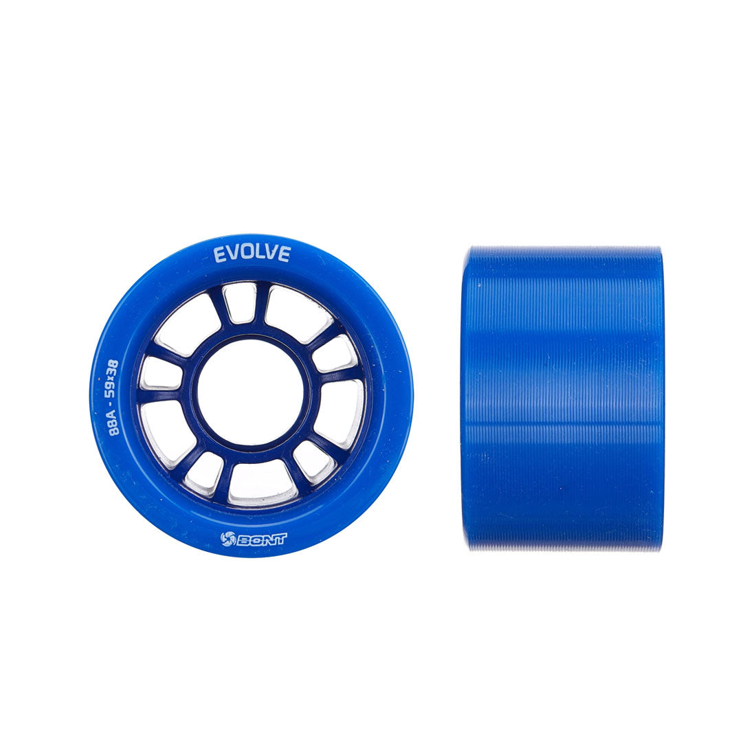 Bont Evolve Derby 59mm 4pk 88a Blue Roller Skate Wheels