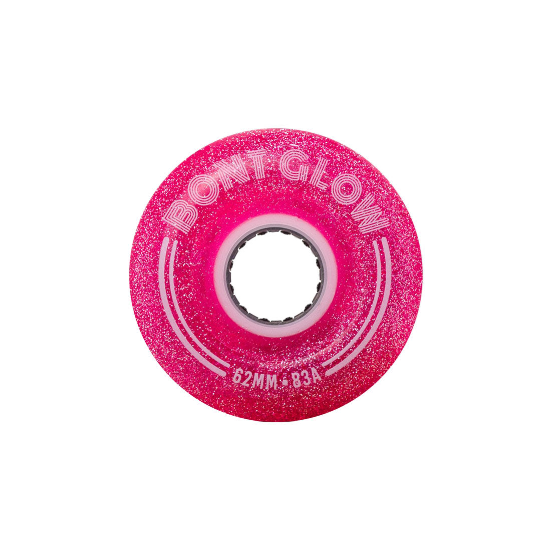 Bont Glow LED 62mm 83a 4pk Love Letter Pink Roller Skate Wheels