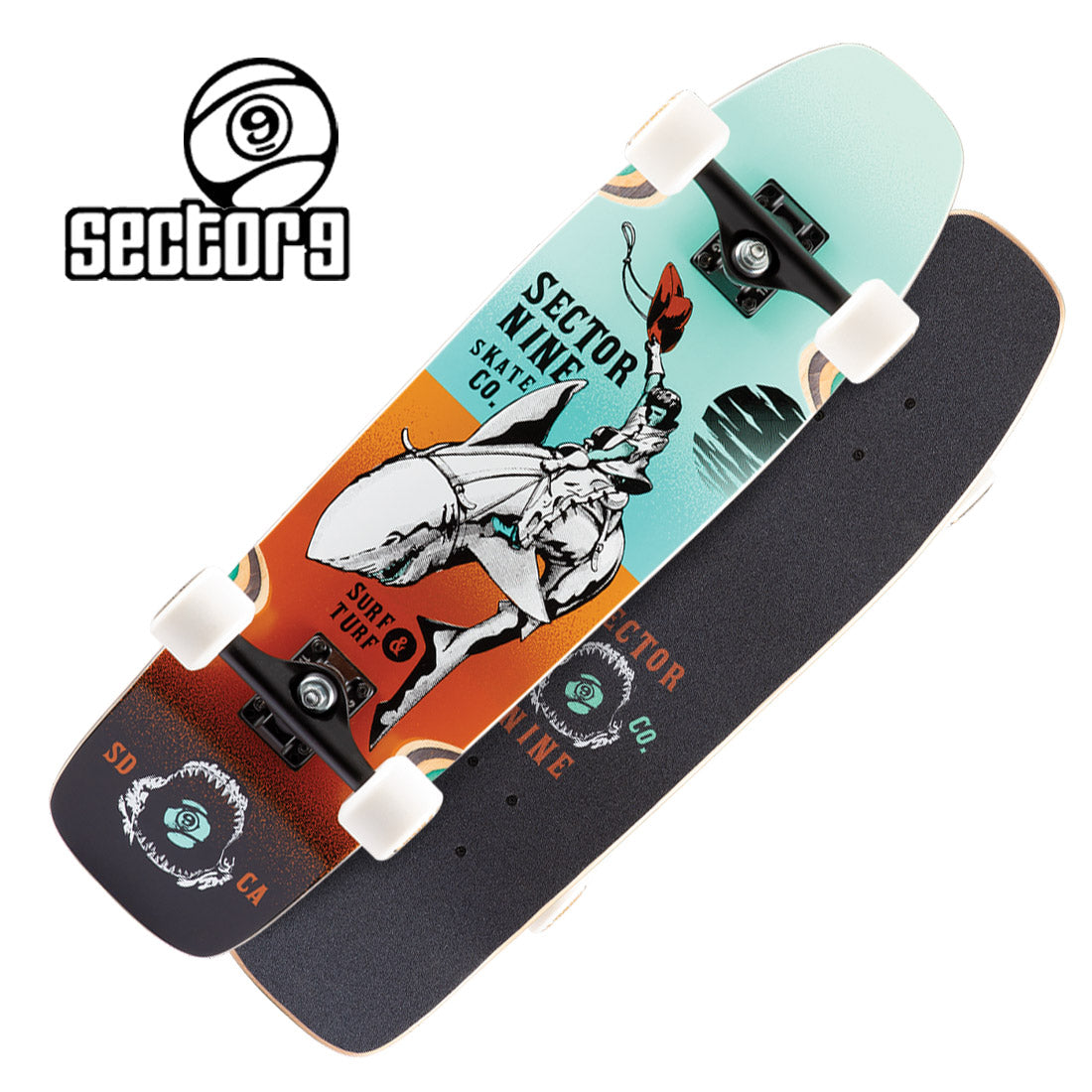 Sector 9 Ninety Five Gaucho 30.5 Complete - Teal Skateboard Compl Cruisers