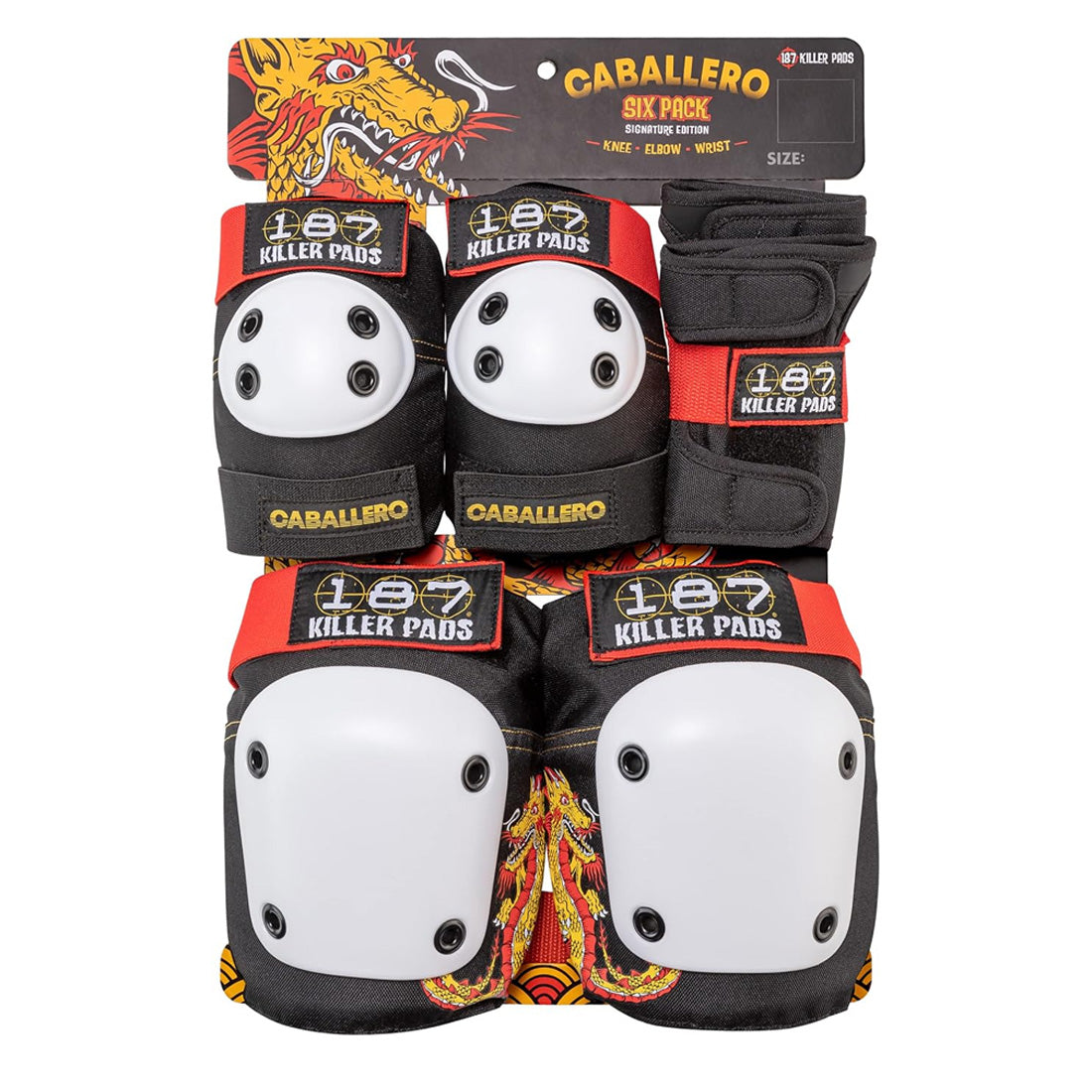 187 Killer Pads - Lizzie Armanto Six Pack - Adult Knee, Elbow & Wrist  Safety Gear set