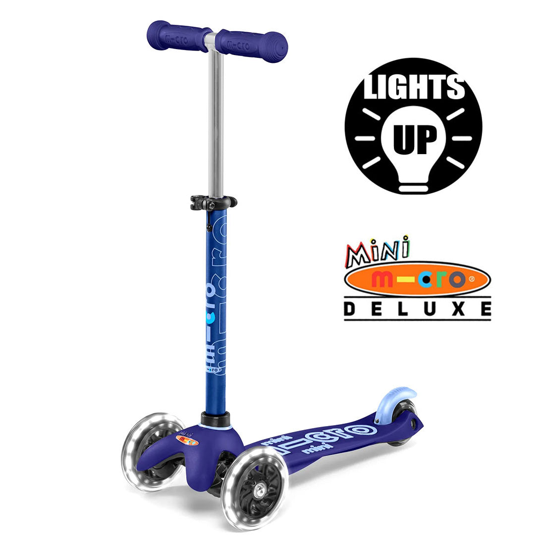 Micro Mini Deluxe LED Scooter - Blue Scooter Completes Rec