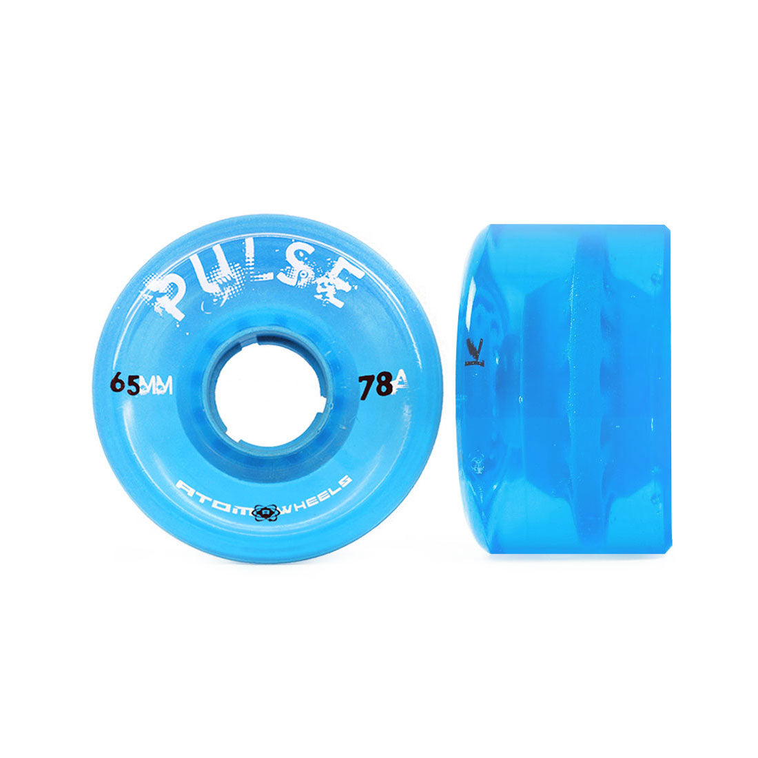 Atom Pulse 65mm 78a 4pk Blue Roller Skate Wheels