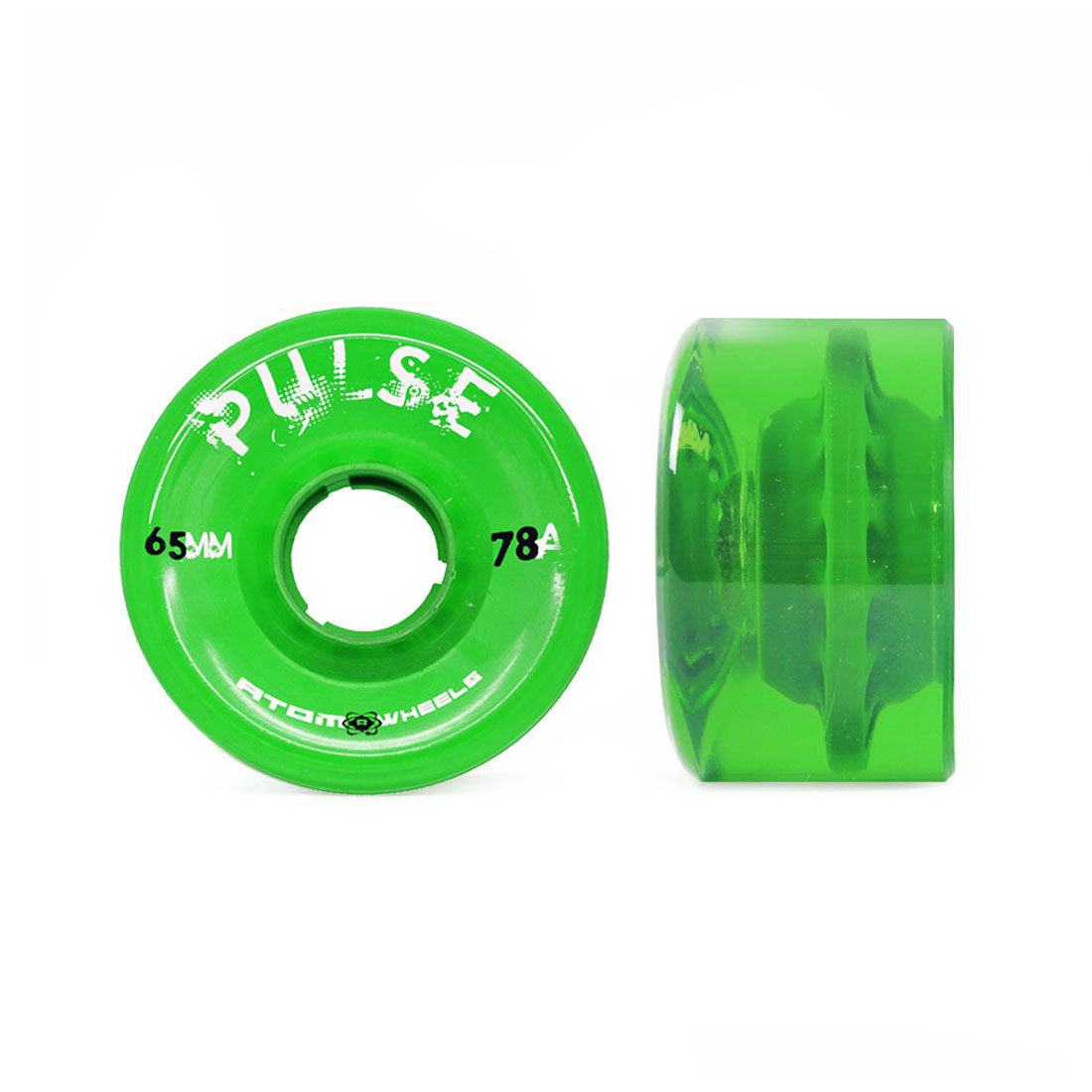 Atom Pulse 65mm 78a 4pk Green Roller Skate Wheels