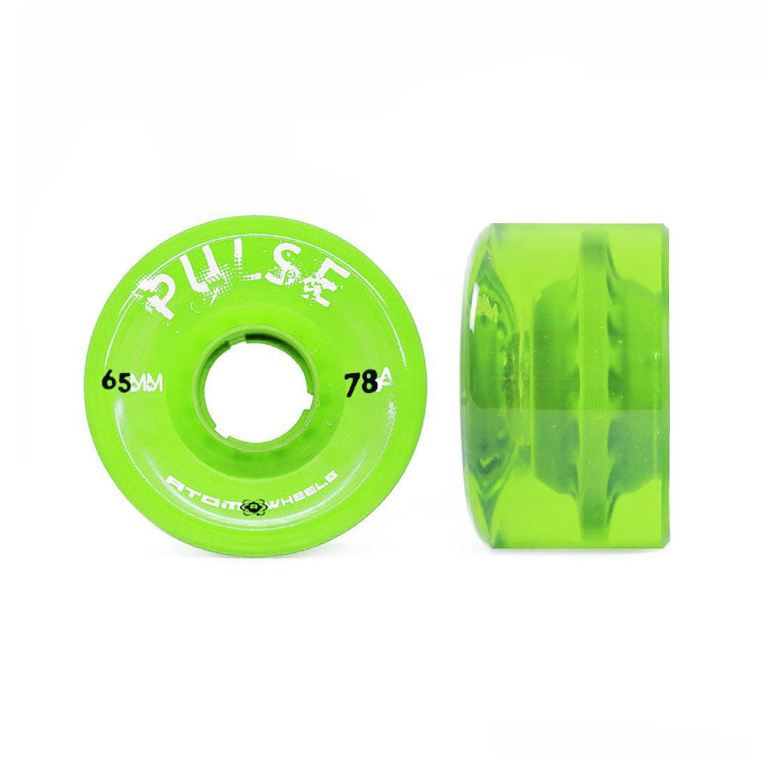 Atom Pulse 65mm 78a 4pk Lime Roller Skate Wheels