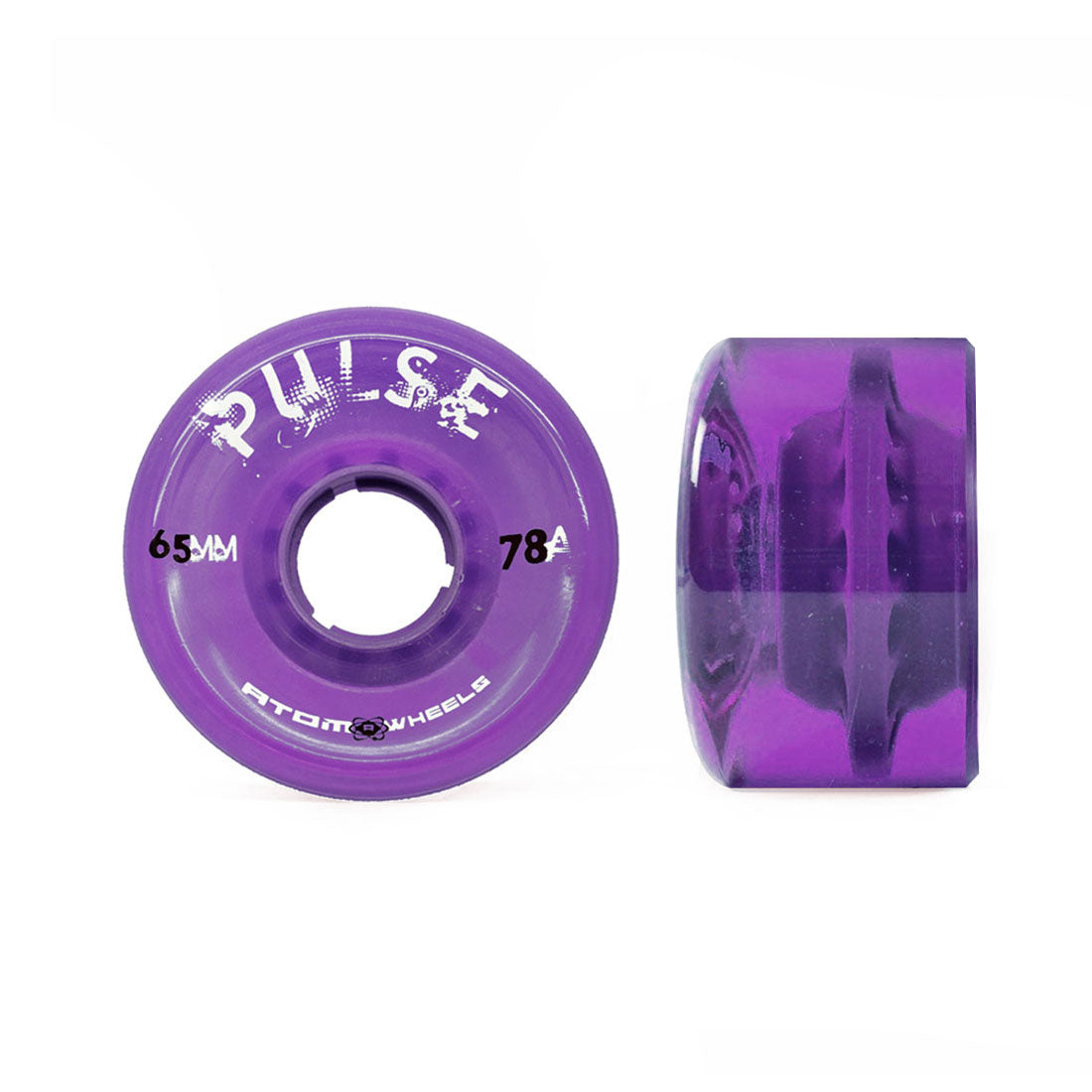 Atom Pulse 65mm 78a 4pk Purple Roller Skate Wheels