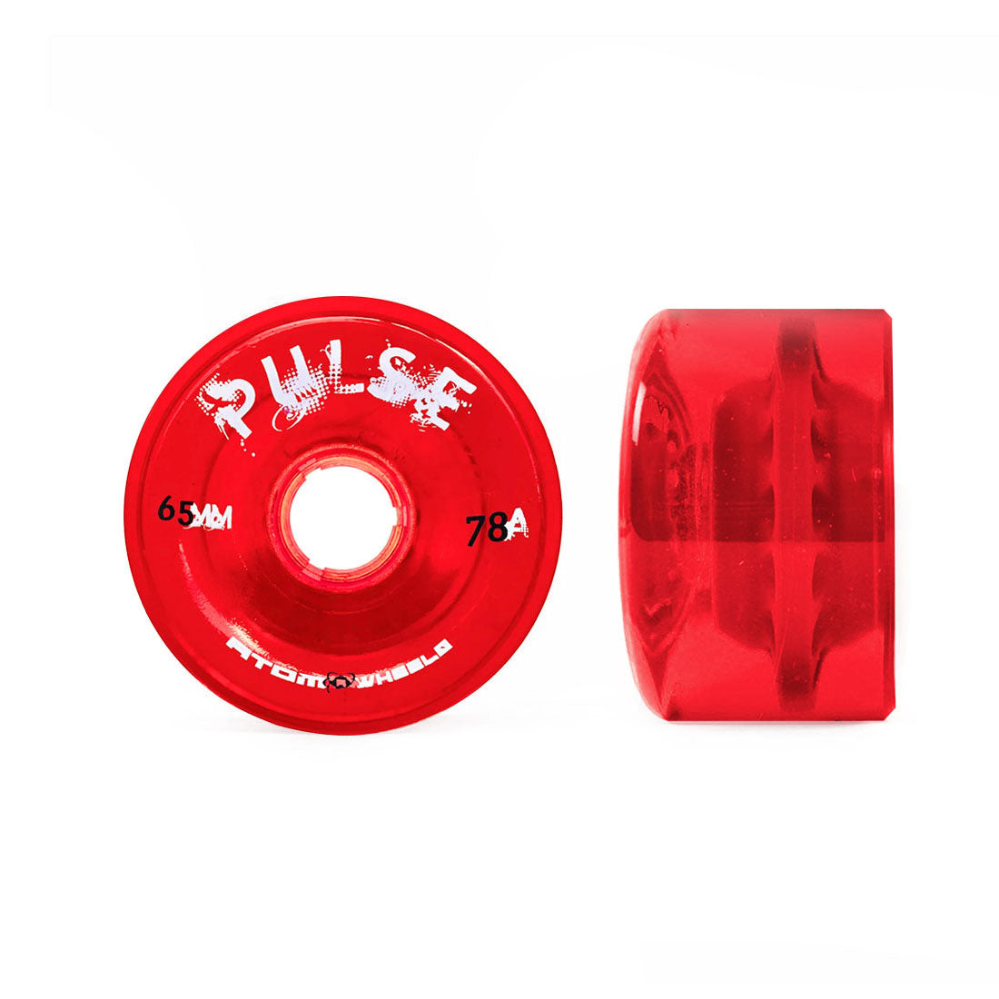 Atom Pulse 65mm 78a 4pk Red Roller Skate Wheels