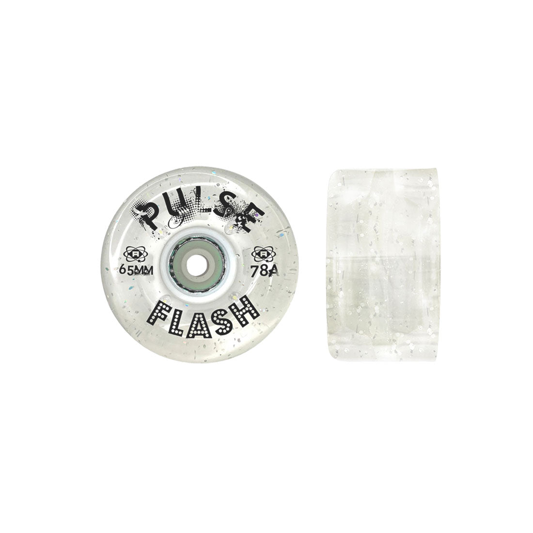 Atom Pulse Flash 65mm 78a 4pk Clear Roller Skate Wheels