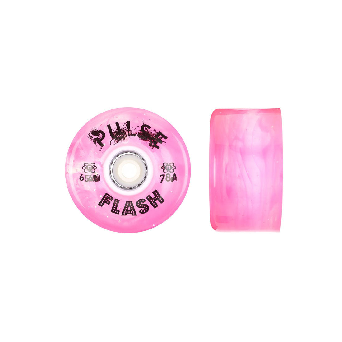 Atom Pulse Flash 65mm 78a 4pk Pink Roller Skate Wheels