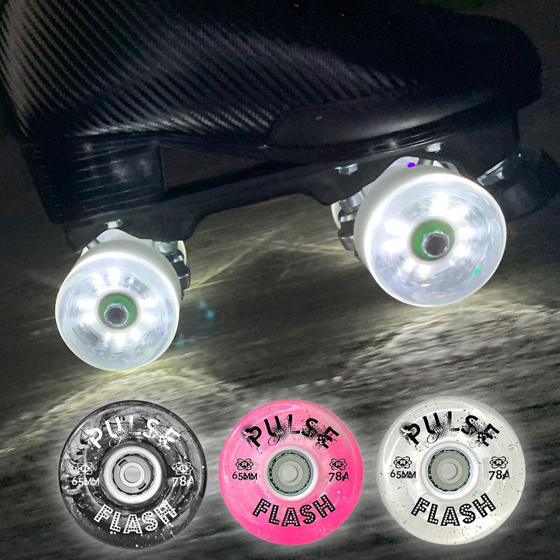 Atom Pulse Flash 65mm 78a 4pk Roller Skate Wheels