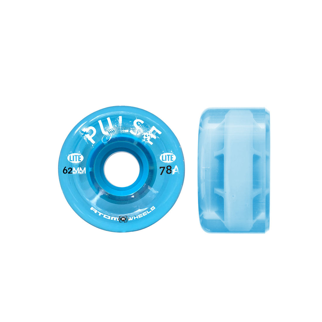 Atom Pulse Lite 62mm 78a 4pk Blue Roller Skate Wheels