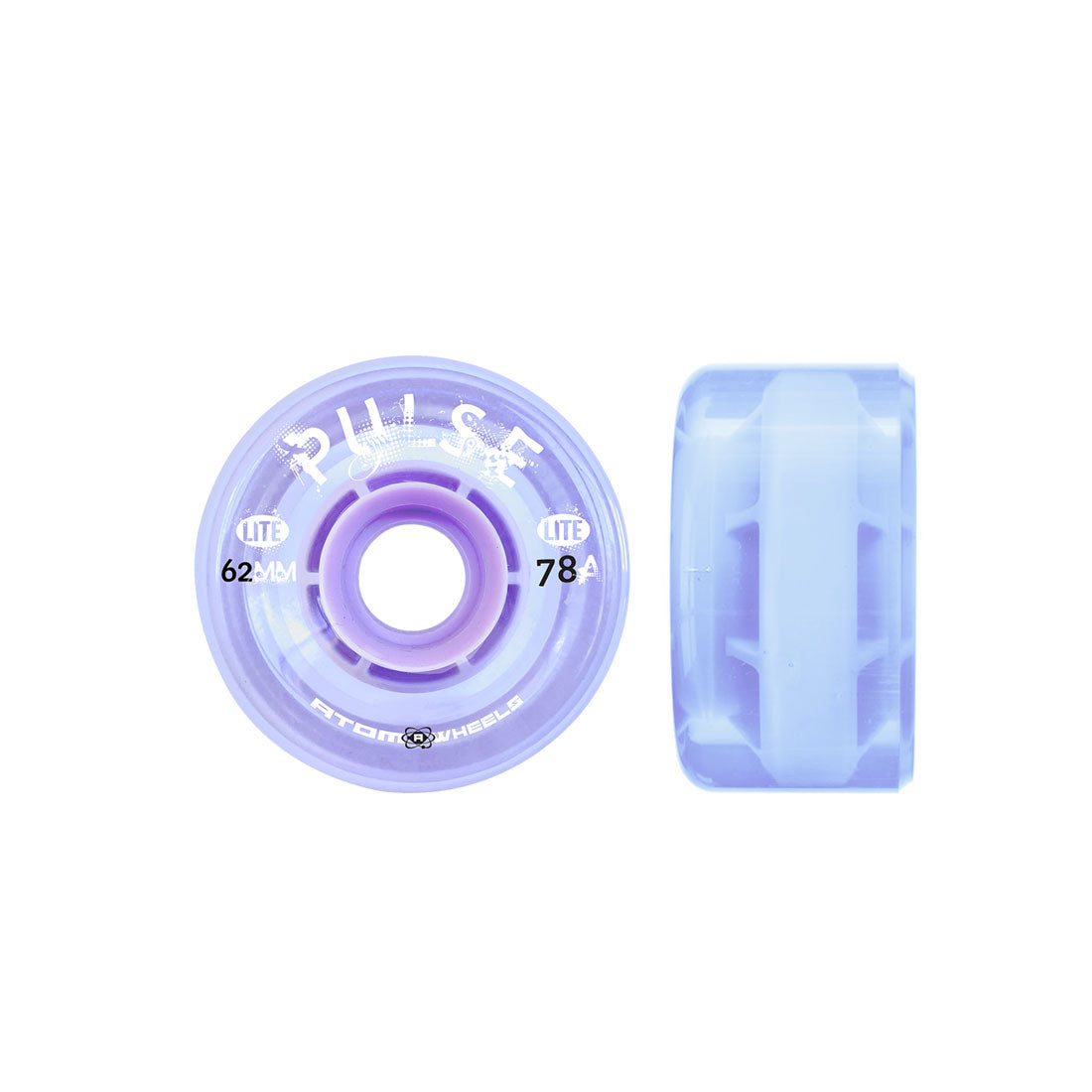 Atom Pulse Lite 62mm 78a 4pk Lilac Roller Skate Wheels