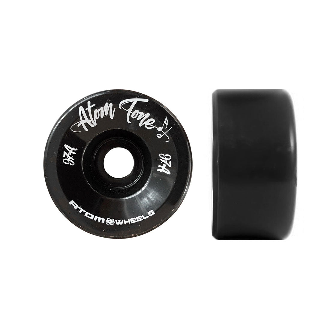 Atom Tone Wheels 57mm 97a 4pk Black Roller Skate Wheels