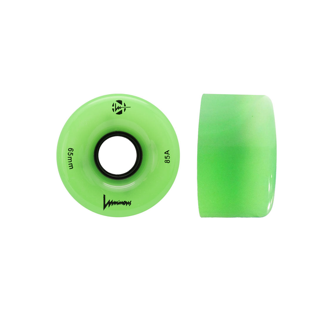 Luminous Glow LED Cruiser 65mm 85a 4pk Green Skateboard Wheels