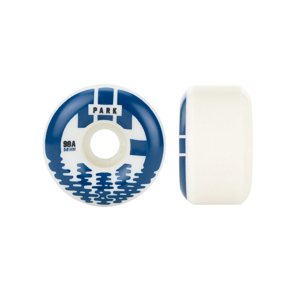 Reckless CIB Park 58mm 98a Wheels 4pk - White/Blue Roller Skate Wheels