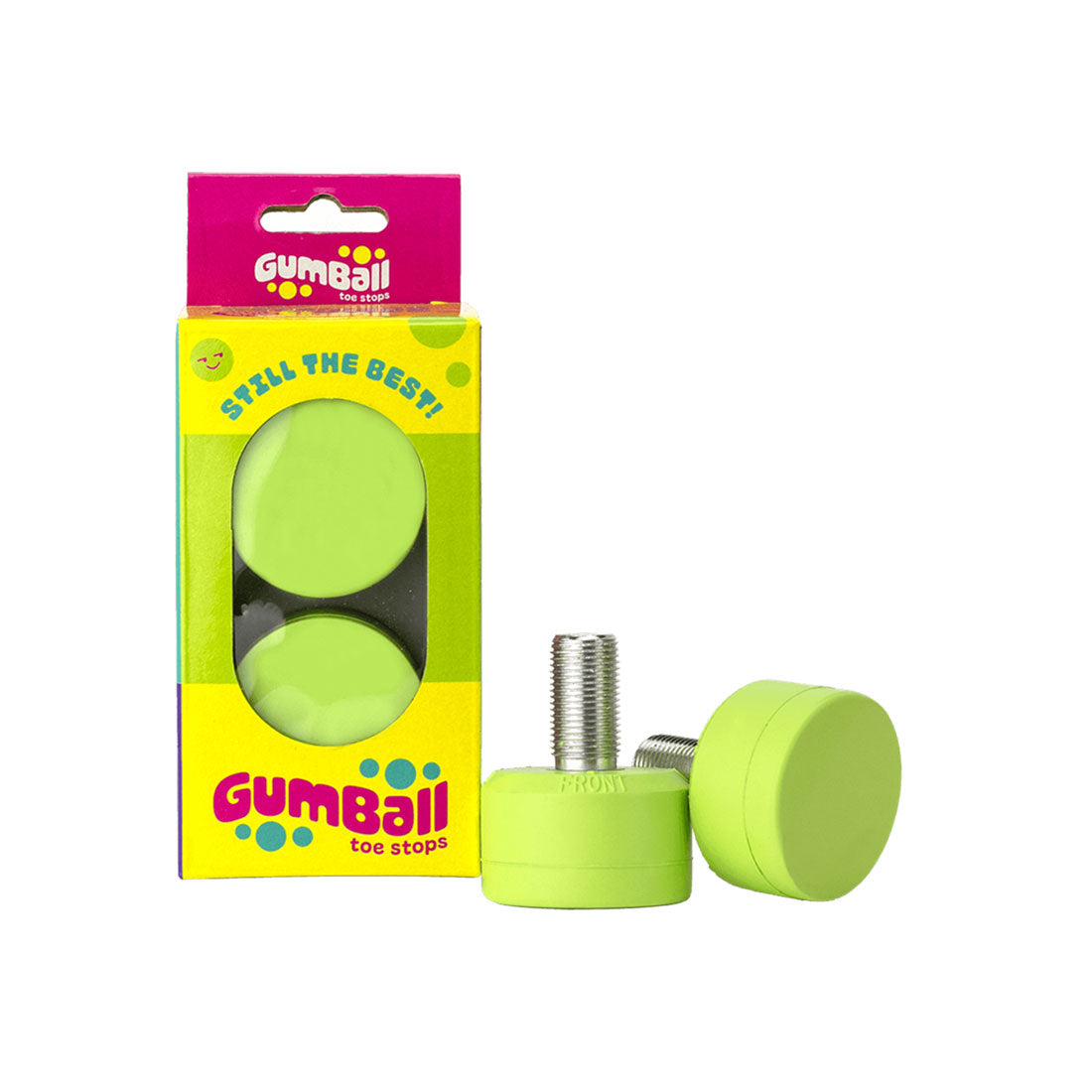 Gumball Toe Stops Lime 75A Long Roller Skate Hardware and Parts