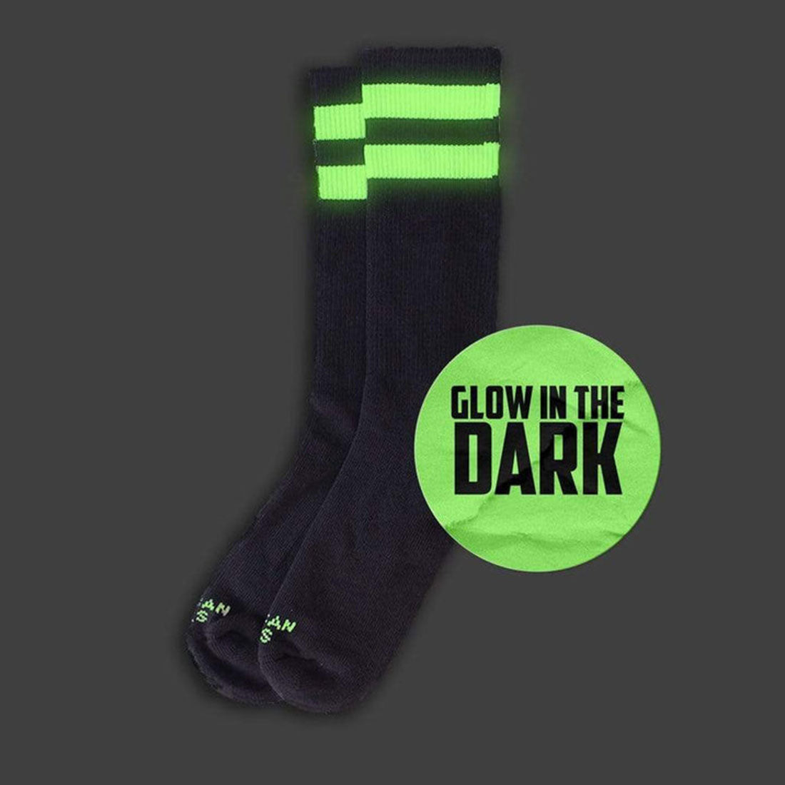 American Socks Classic - Back In Black Mid High (Glow-In-The-Dark) Apparel Socks