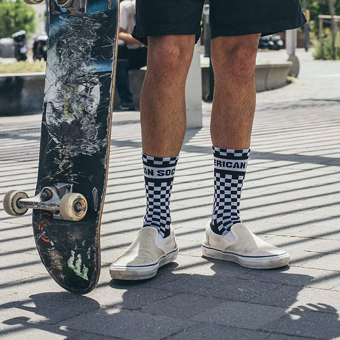 American Socks Checkerboard - Black - Mid High Apparel Socks