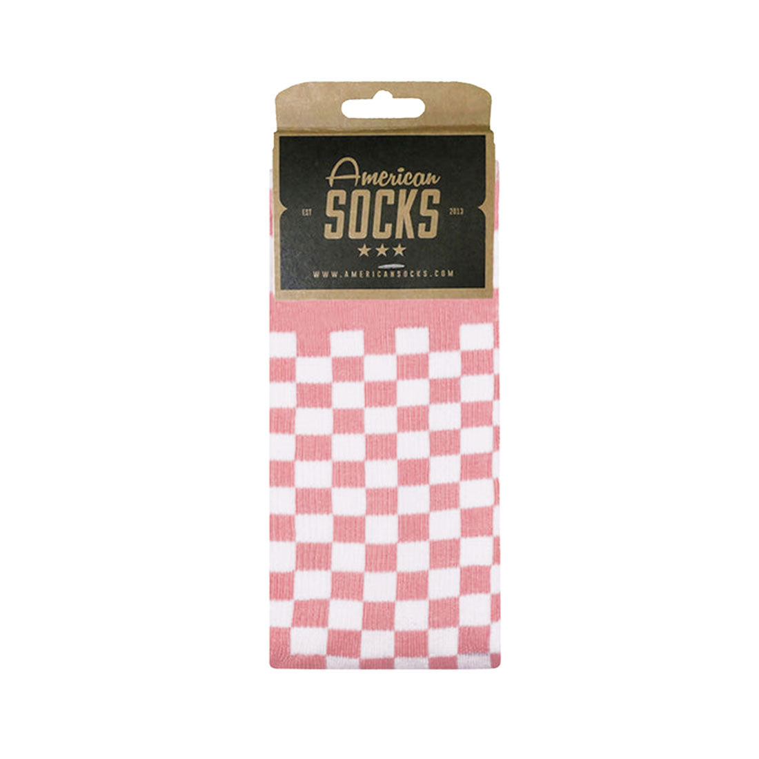 American Socks Checkerboard - Pink - Mid High Apparel Socks