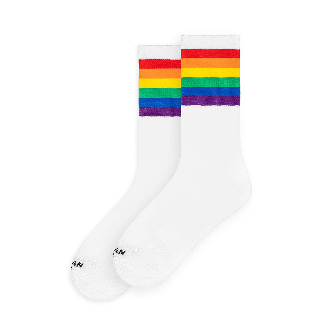 American Socks Classic - Rainbow Pride Mid High (White) Apparel Socks