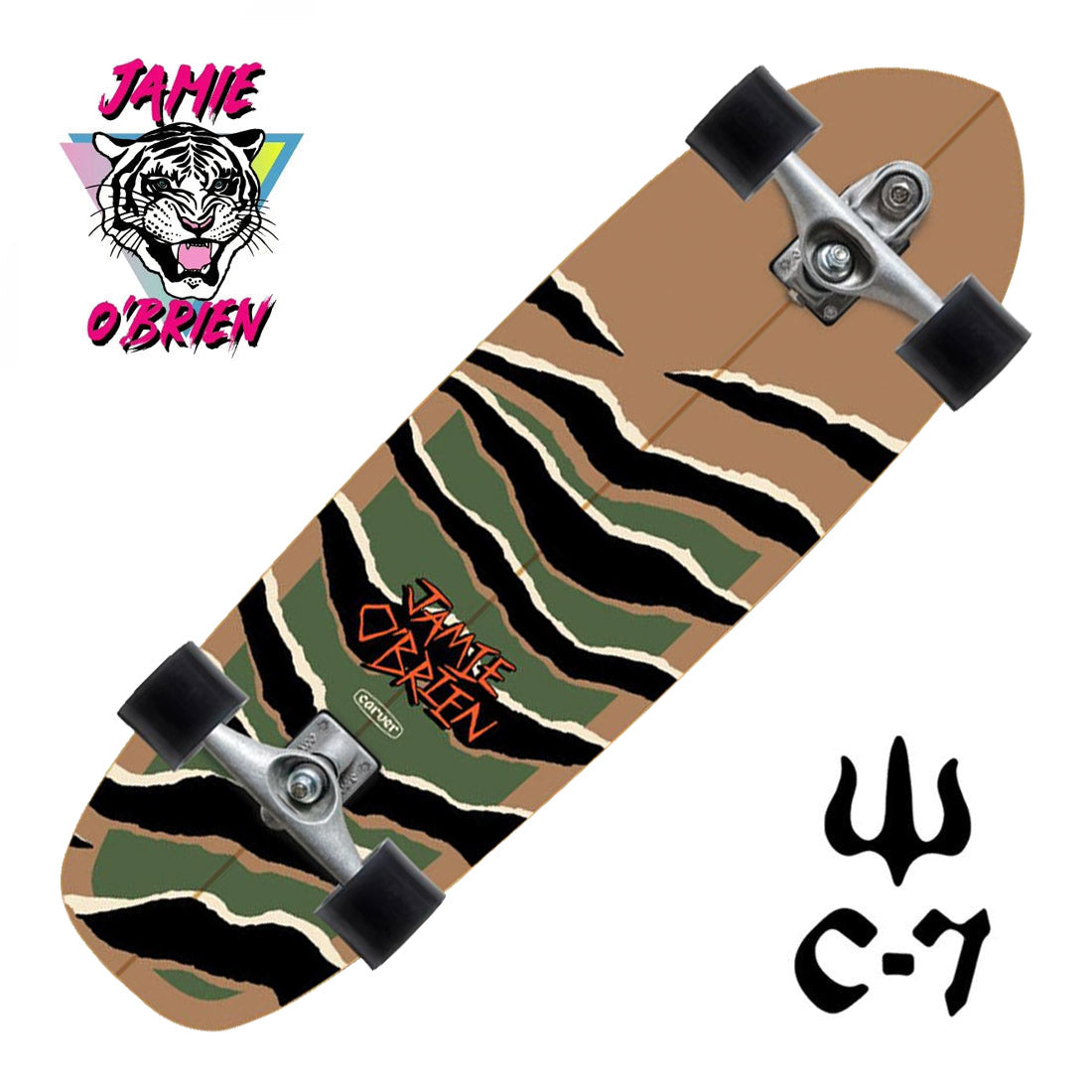 Carver x JOB Camo Tiger 33.5 Complete C7 Skateboard Compl Carving and Specialty