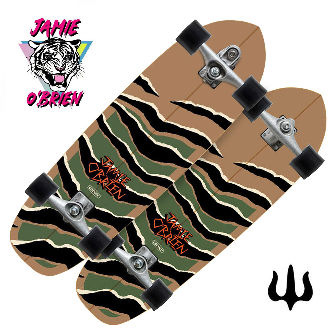 Carver x JOB Camo Tiger 33.5 Complete Skateboard Compl Carving and Specialty