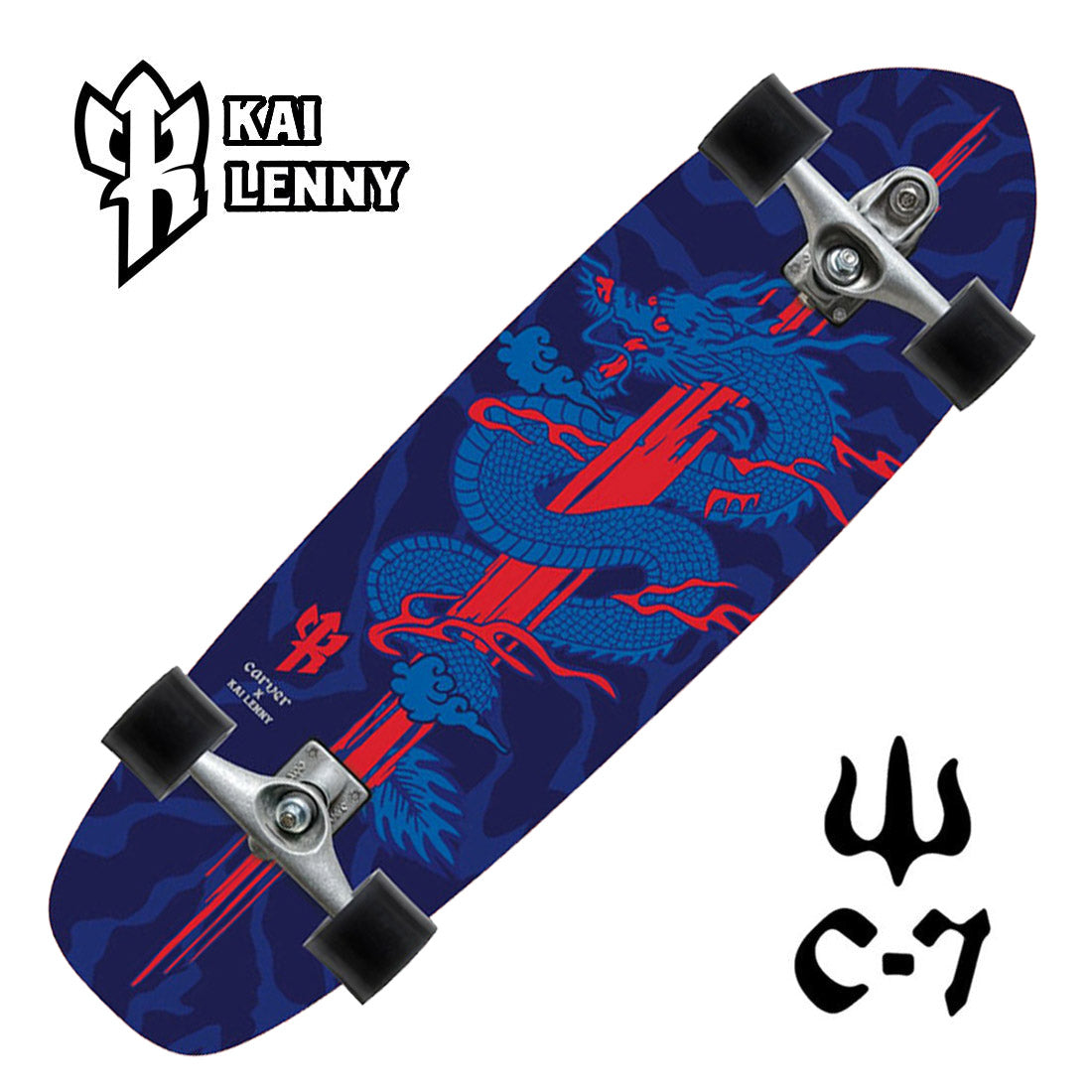 Carver x Kai Lenny Dragon 34 Complete C7 Skateboard Compl Carving and Specialty