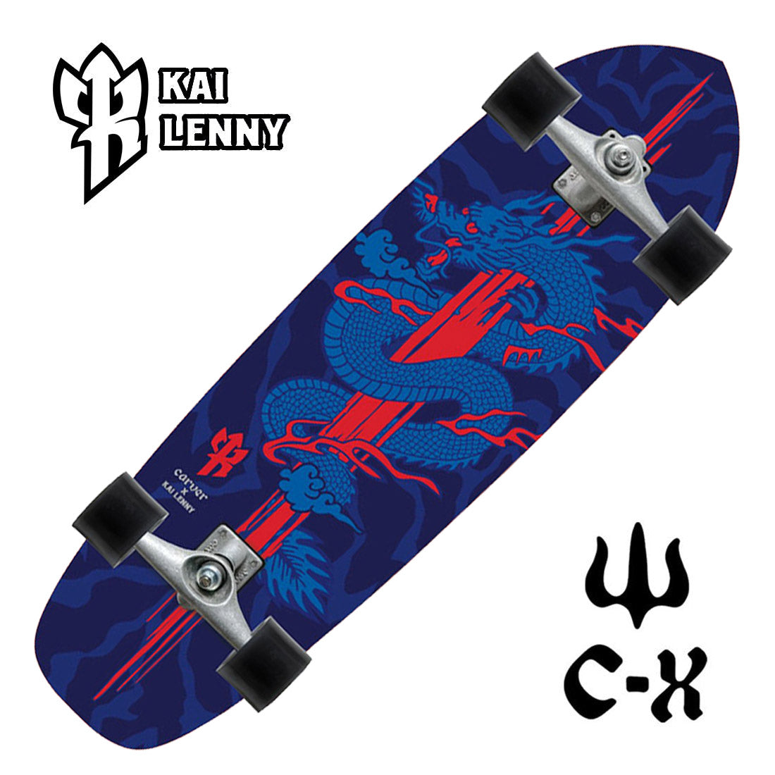 Carver x Kai Lenny Dragon 34 Complete CX Skateboard Compl Carving and Specialty