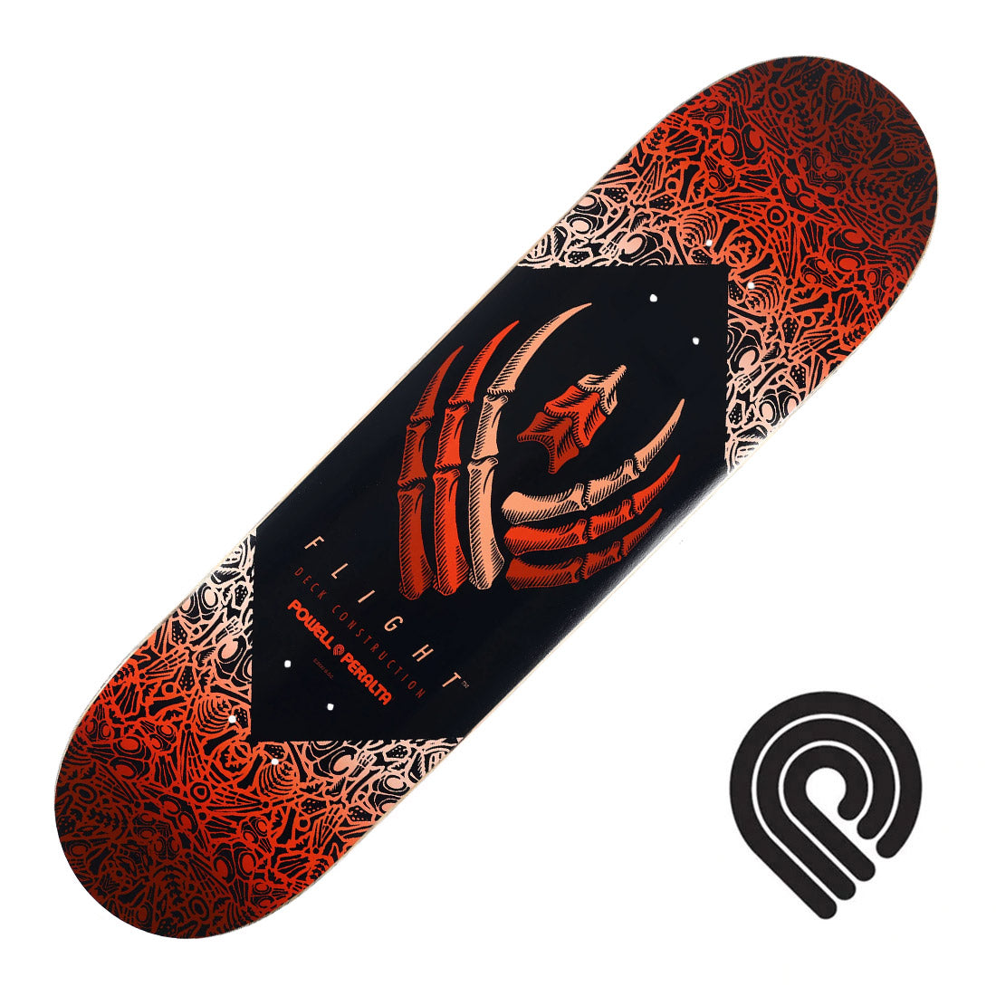 Powell Peralta Flight Bones 8.5 Deck - Orange Skateboard Decks Modern Street