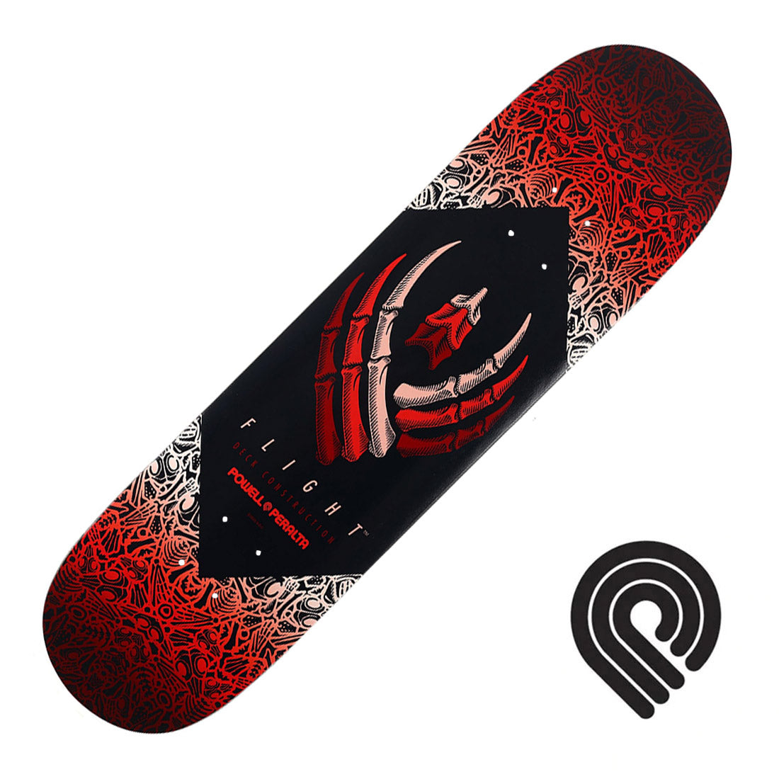 Powell Peralta Flight Bones 8.25 Deck - Red Skateboard Decks Modern Street