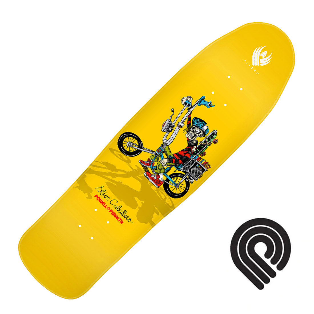 Powell Peralta Flight Cab Chopper Bike 8.9 Deck - Yellow Skateboard Decks Old School