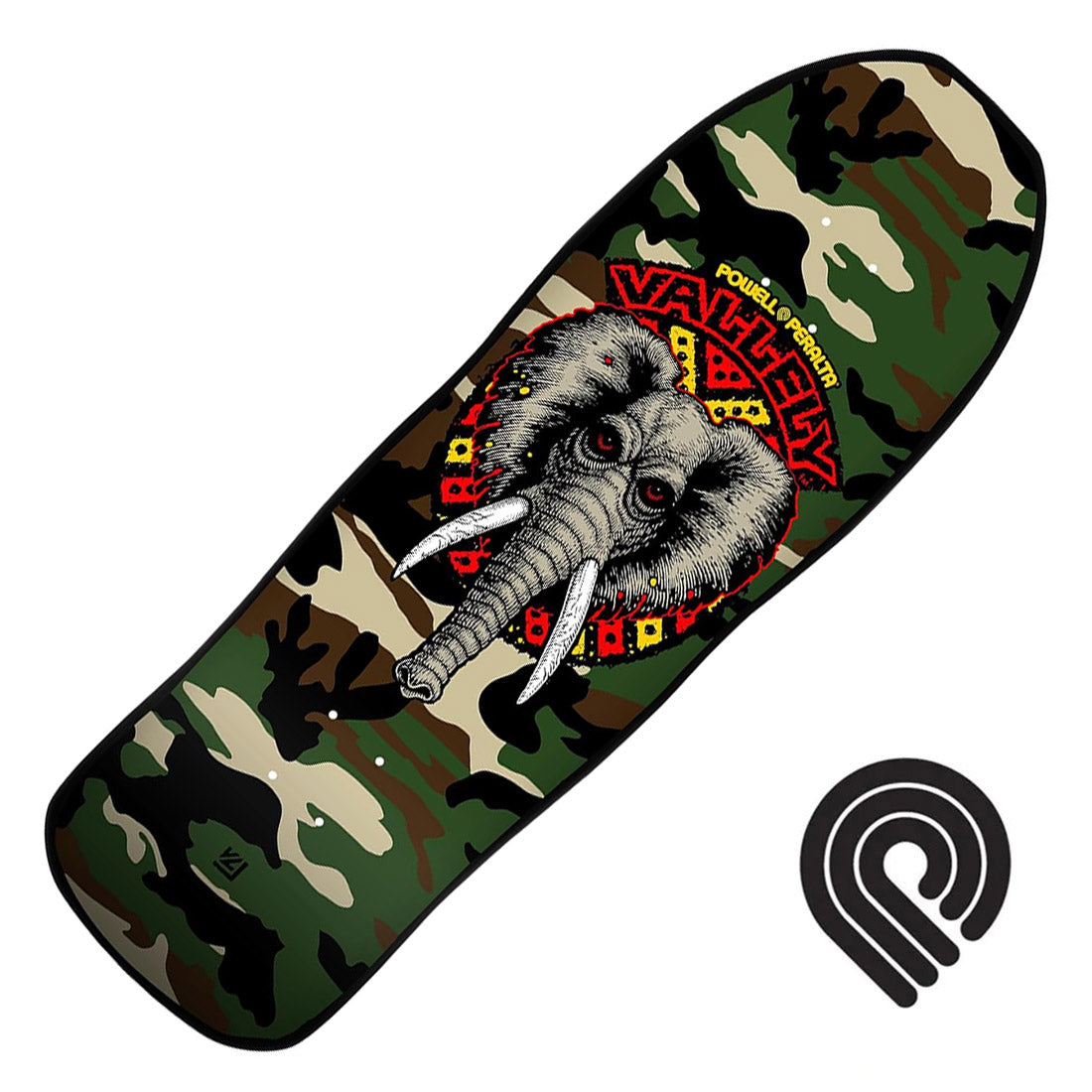 Powell Peralta Vallely Elephant 10.0 Deck - Camo Skateboard Decks Old School