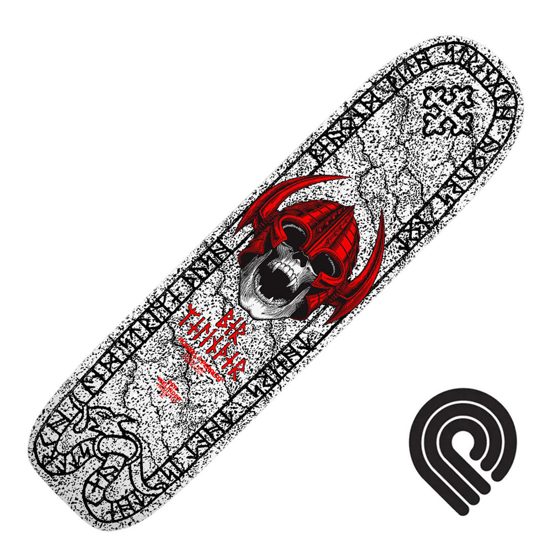 Powell Peralta Welinder Nordic Skull 7.25 FS Deck - White Skateboard Decks Old School