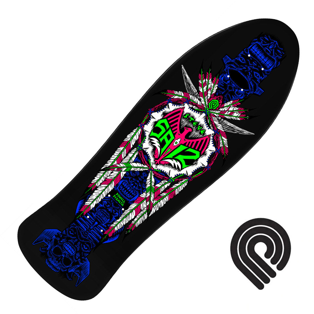 Powell Peralta Saiz Totem 10.0 Deck - Blacklight Skateboard Decks Old School