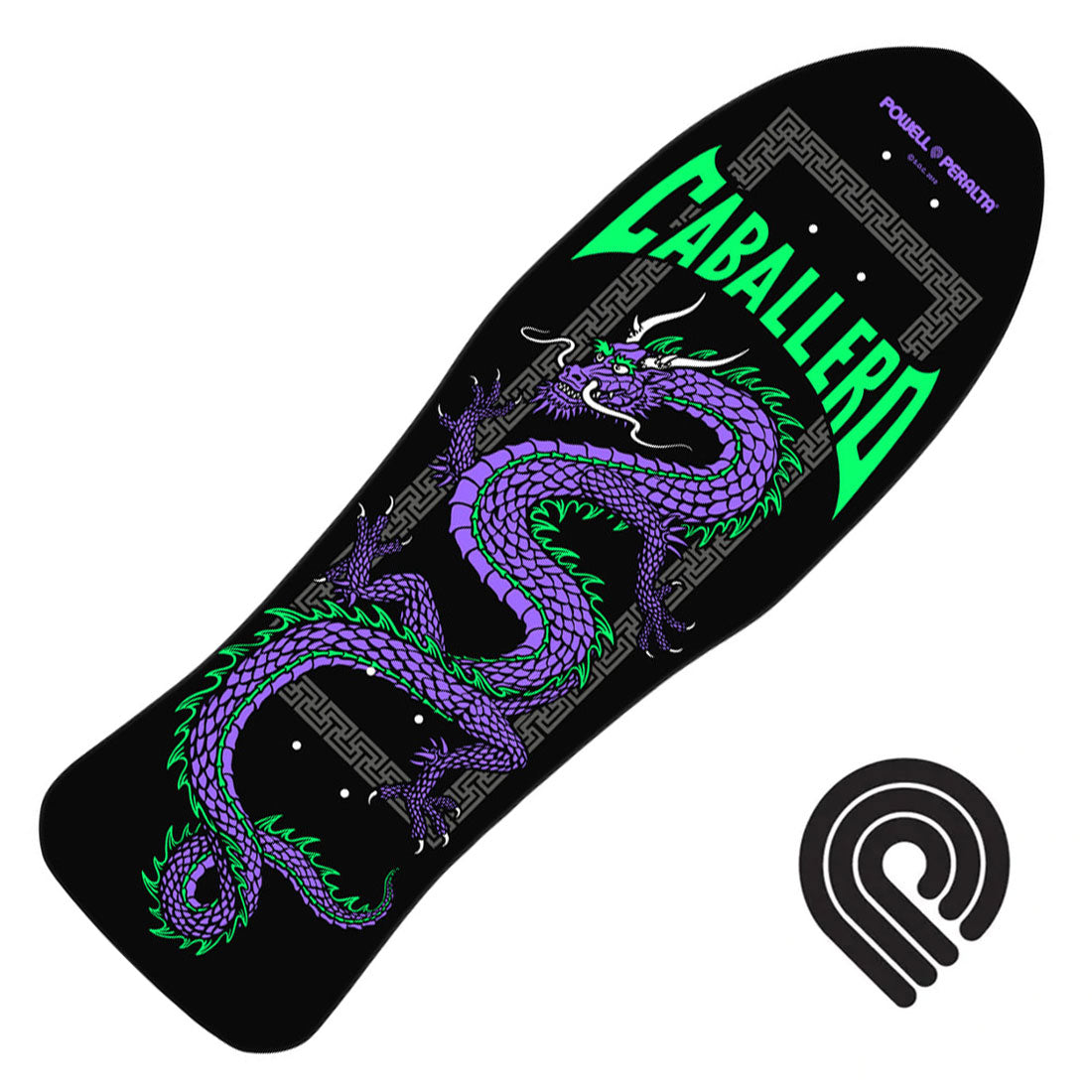 Powell Peralta Cab Chinese Dragon 10.0 Deck - Black/Purple Skateboard Decks Old School