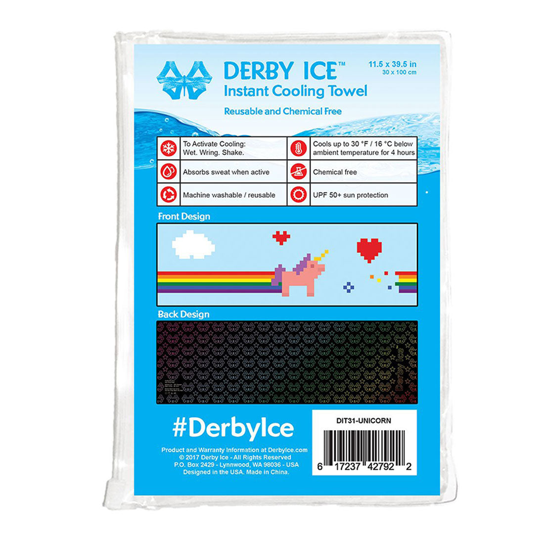 Derby Ice Towel - Pattern Unicorn Roller Skate Accessories