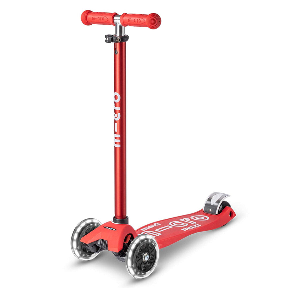 Micro Maxi Deluxe LED Scooter - Red Scooter Completes Rec