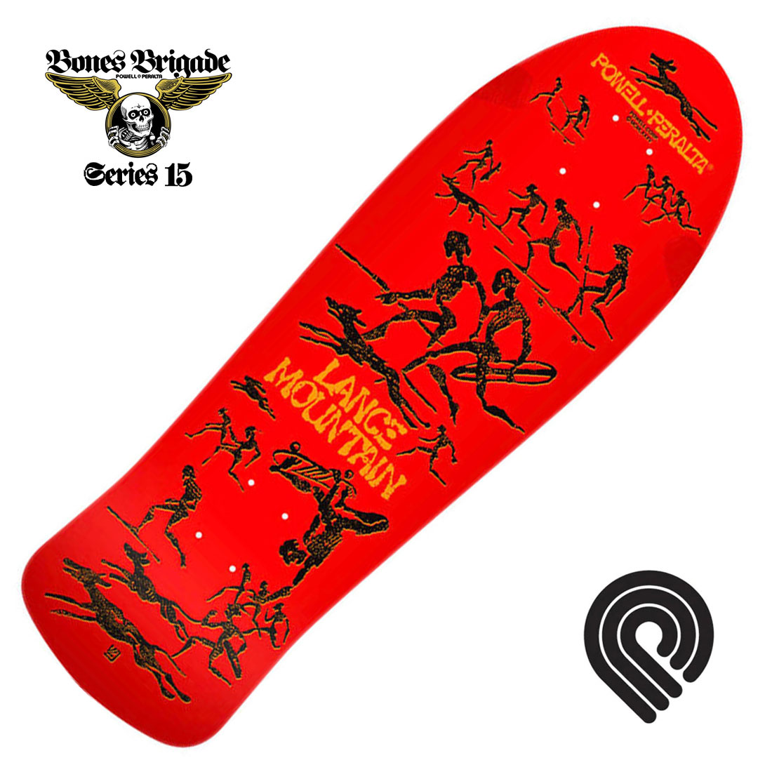 Powell Peralta BB Mountain 15th Series Deck - Red Skateboard Decks Old School