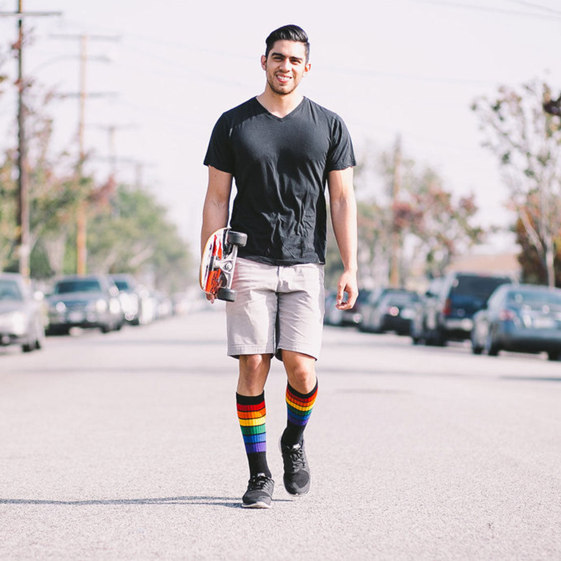 Pride Tube Socks - Glow Knee 22&quot; Apparel Socks