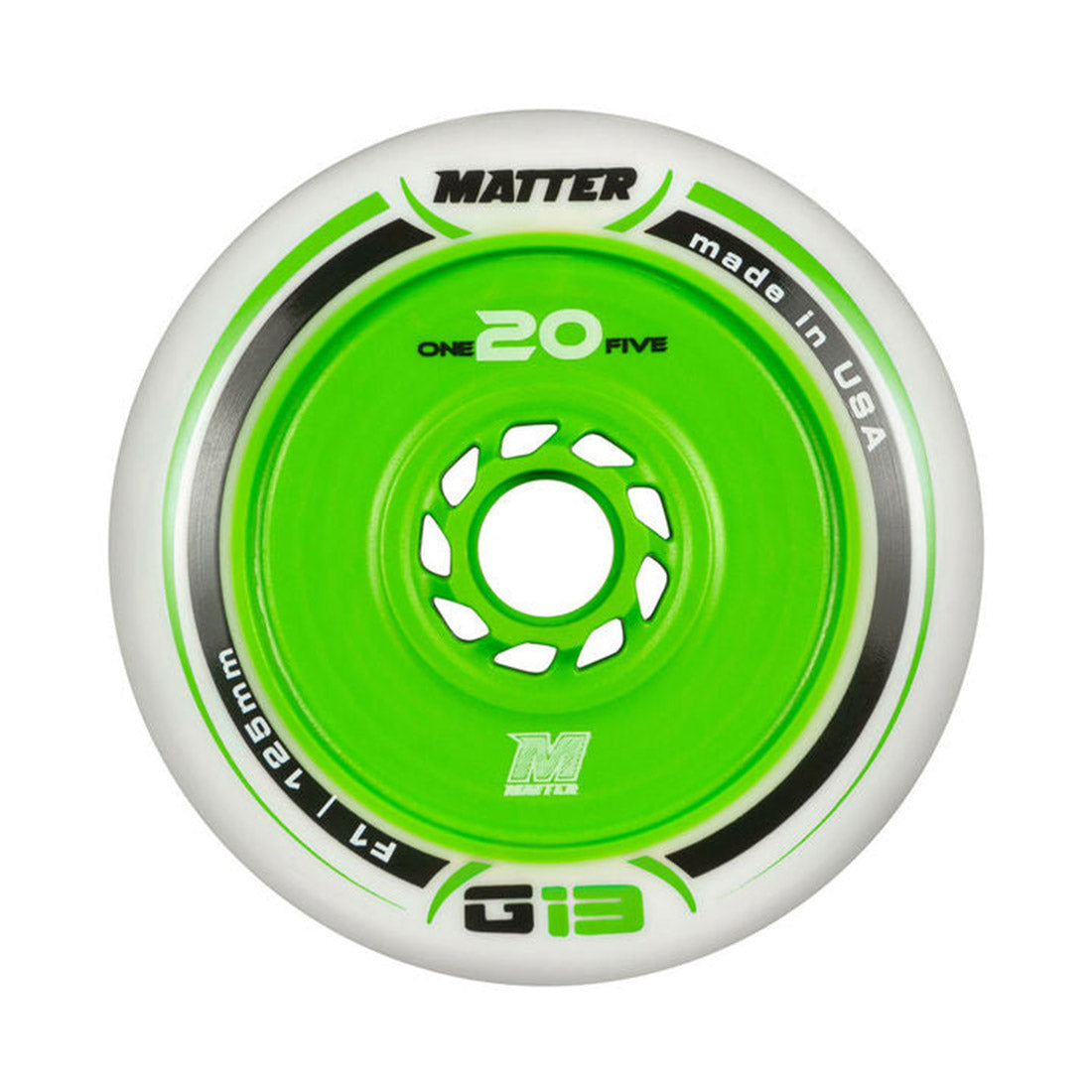 Matter One20Five G13 125mm 6pk - Green Inline Rec Wheels