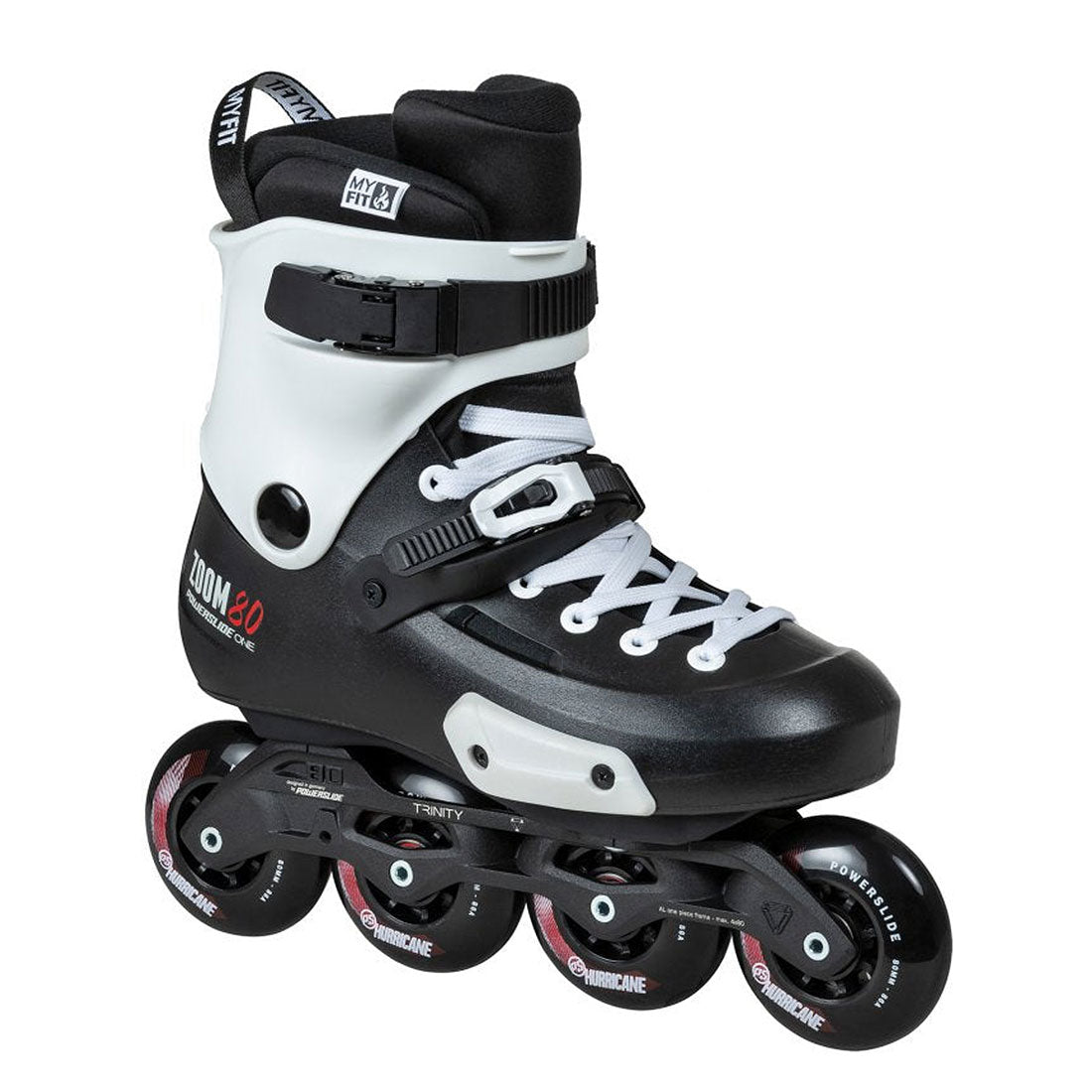 Powerslide Zoom Pro 80 - Black/White Inline Rec Skates