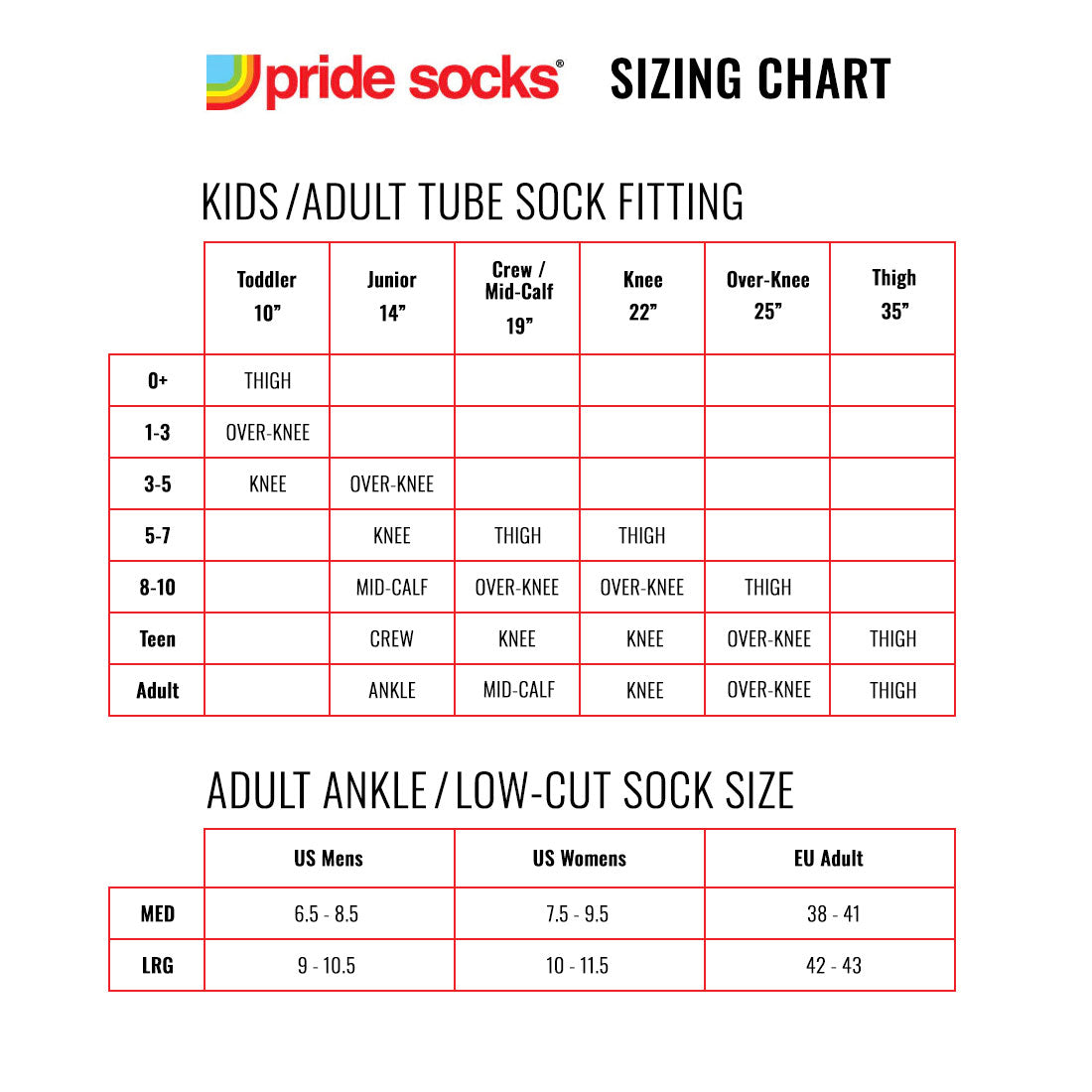 Pride Tube Socks - YOLO Apparel Socks