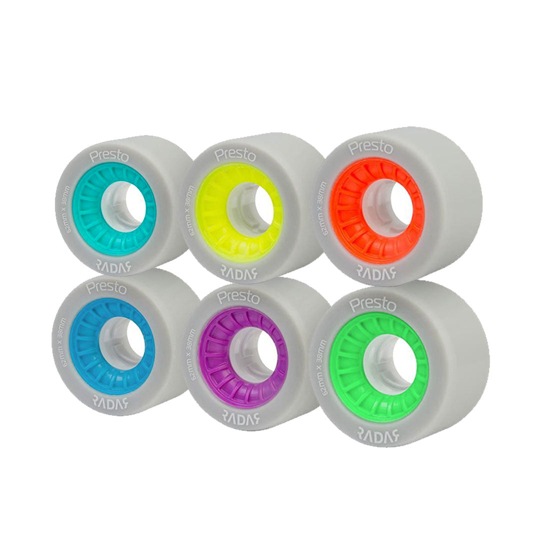 Radar Presto 62x38mm Wheels 4pk Skater HQ