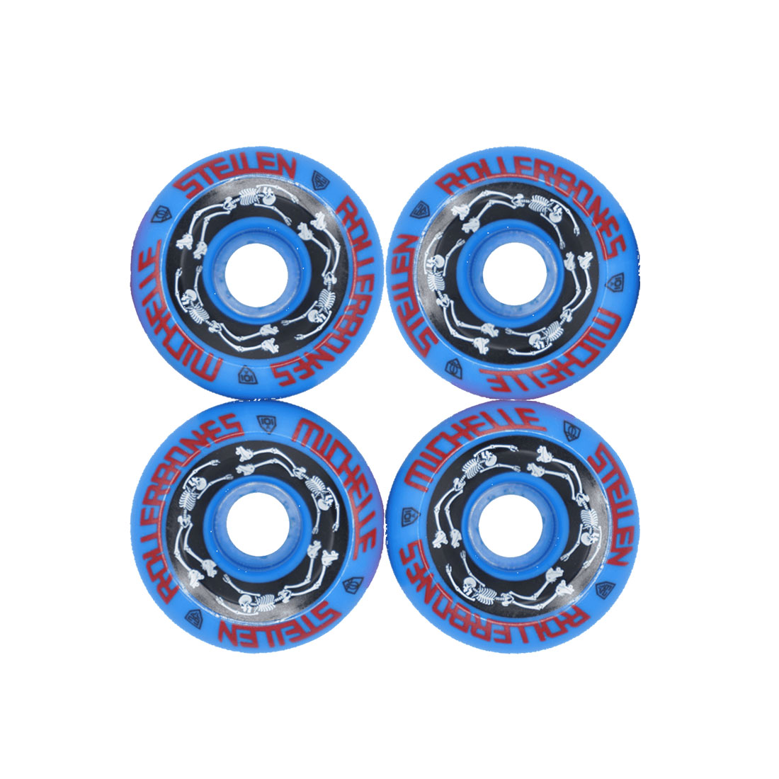 Rollerbones Estro Jen Bowl Bombers 4pk 57x30mm Blue Roller Skate Wheels