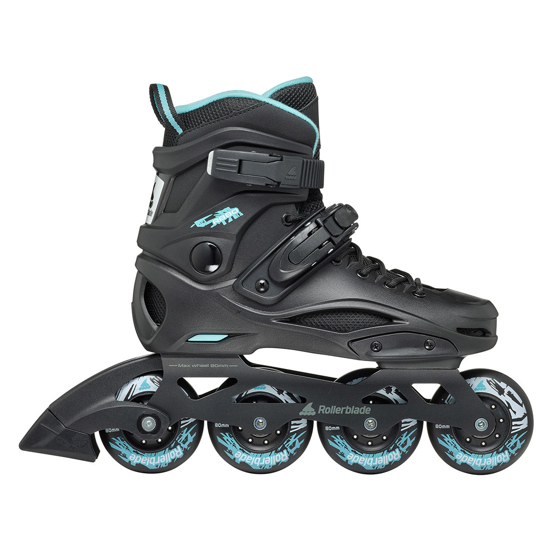 Rollerblade RB 80 W - Black/Light Blue Inline Rec Skates