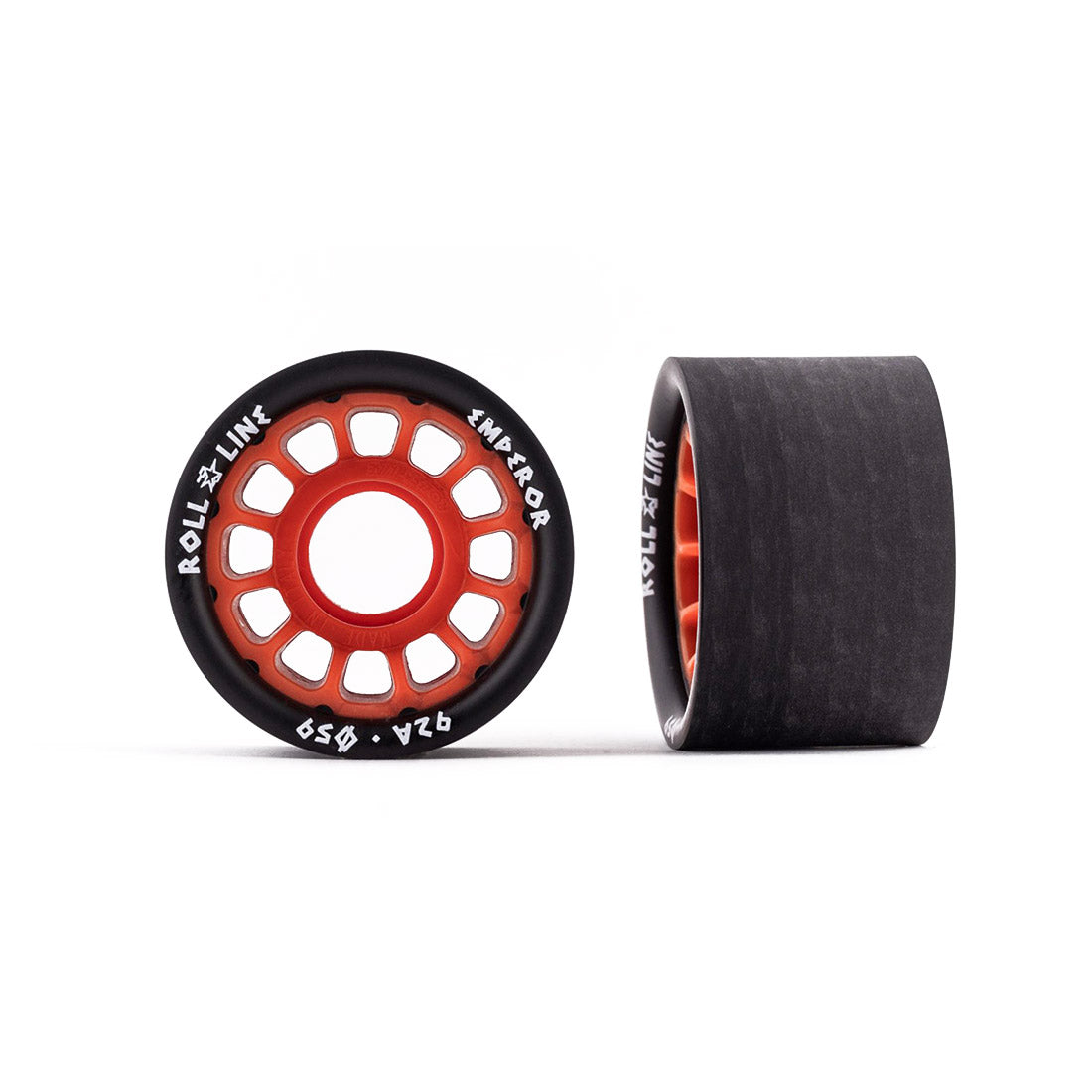 Roll-Line Emperor 59mm Wheels 8pk 92A | Red Roller Skate Wheels