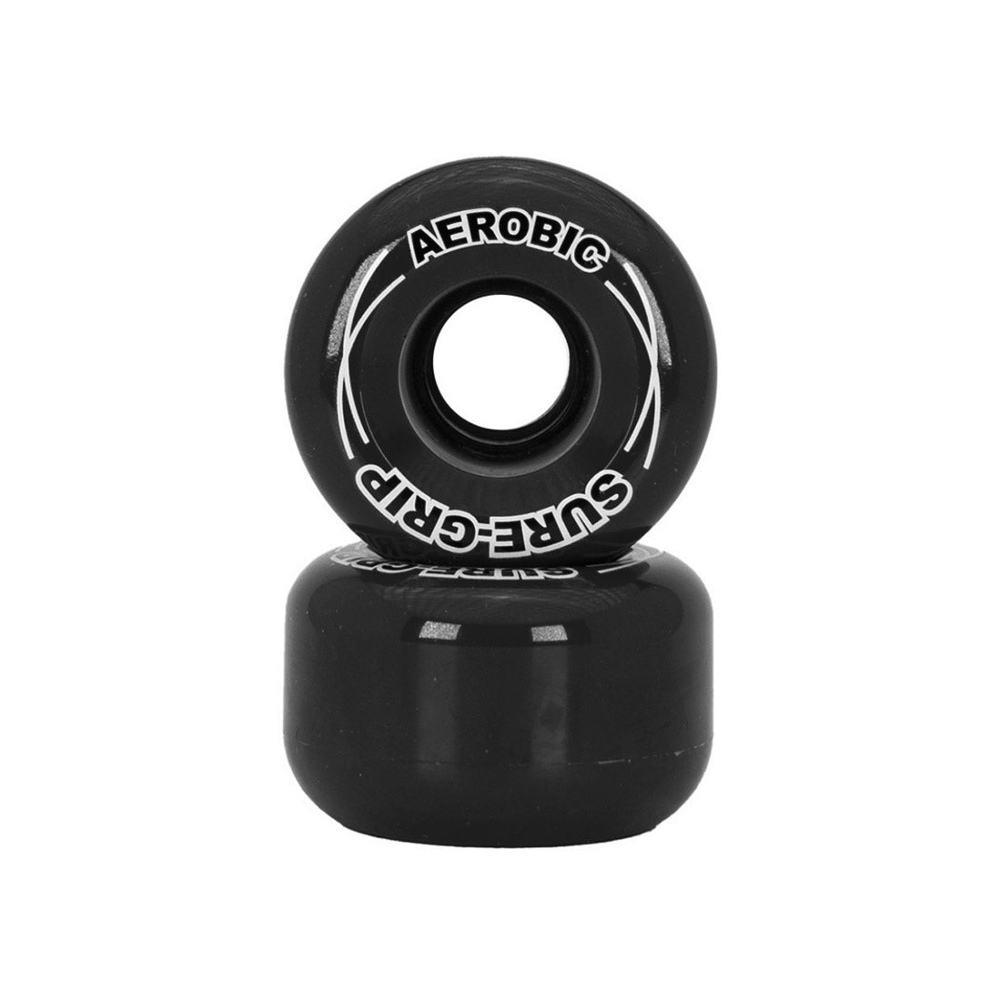 Sure-Grip Aerobic 62mm 85a Wheels 8pk Black Roller Skate Wheels