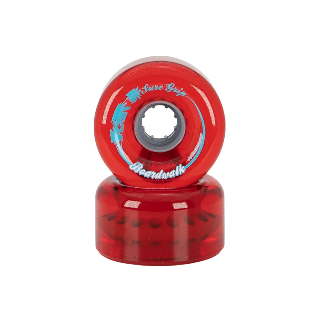 Sure-Grip Boardwalk 65mm 78a Wheels 8pk Red Roller Skate Wheels