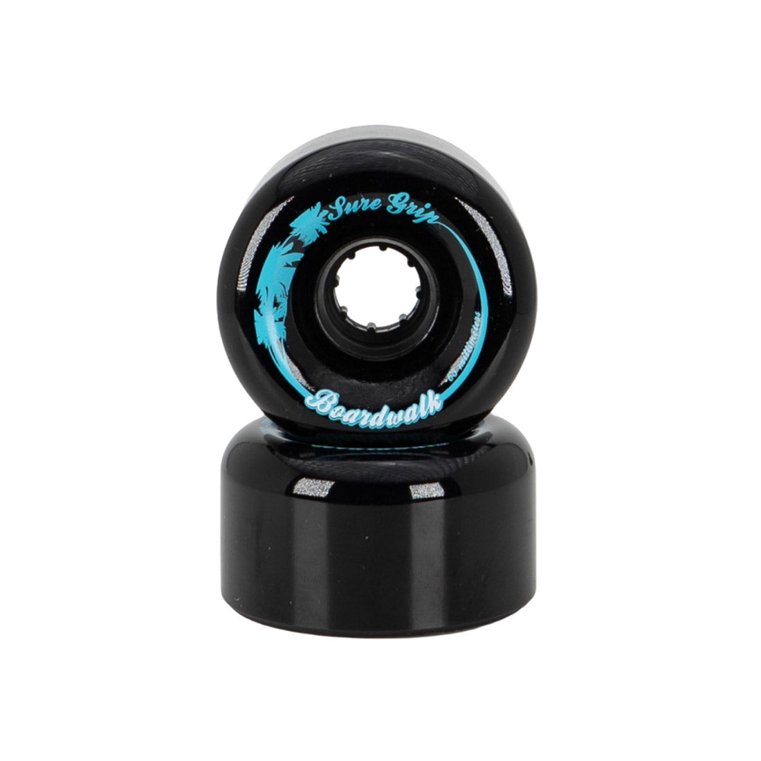 Sure-Grip Boardwalk 65mm 78a Wheels 8pk Black Roller Skate Wheels